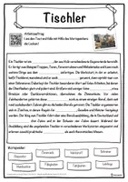 Vorschau - Unterrichtsreihen - Tischler Lückentext mit Wortspeicher Hörverstehen und Suchsel - Seite 1