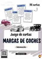 Vista previa - Refuerzo / NEE / Materiales de apoyo - La historia del automóvil: juego de cartas sobre marcas de coches - Portada