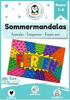Vorschau - Arbeitsblätter - Sommerferien Pop Art FREEBIE – 6 kreative Ausmalbilder Grundschule - Kunst ohne Vorbereitung - Deckblatt