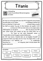 Vorschau - Unterrichtsreihen - Titanic Lückentext mit Wortspeicher Hörverstehen und Suchsel - Seite 1