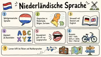 Vorschau - Arbeitsblätter - AB mit Fragen zum Thema "Niederländische Sprache" + Lösungsblatt + Infografik - Seite 1