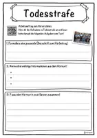 Vorschau - Unterrichtsreihen - Todesstrafe Lückentext mit Wortspeicher Hörverstehen und Suchsel - Seite 3