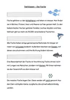 Vorschau - Arbeitsblätter - Sachtext Verstehen - Leseverständnis - Tierklasse Fische differenziert - Seite 1