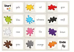 Vorschau - Arbeitsblätter - Farben DaZ Domino Zuordnungsspiel | Farben lernen | DaZ | Vorschule | Kindergarten | Vorkurs Deutsch - Seite 1