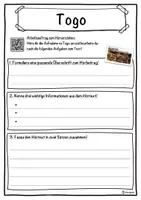 Vorschau - Unterrichtsreihen - Togo Lückentext mit Wortspeicher Hörverstehen und Suchsel - Seite 3