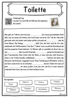 Vorschau - Unterrichtsreihen - Toilette Lückentext mit Wortspeicher Hörverstehen und Suchsel - Seite 1