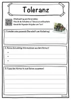 Vorschau - Unterrichtsreihen - Toleranz Lückentext mit Wortspeicher Hörverstehen und Suchsel - Seite 3