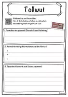Vorschau - Unterrichtsreihen - Tollwut Lückentext mit Wortspeicher Hörverstehen und Suchsel - Seite 3