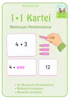 Vorschau - Aufgabenkarten - Einmaleinskartei - Malreihen mit Perlenmaterial - Deckblatt