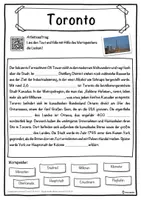 Vorschau - Unterrichtsreihen - Toronto Lückentext mit Wortspeicher Hörverstehen und Suchsel - Seite 1