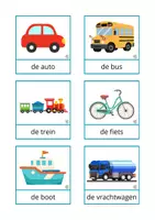 Voorbeeld - woordkaarten - verkeer - Pagina 2