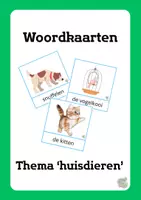 Voorbeeld - woordkaarten - huisdieren - Voorblad