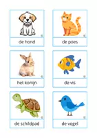 Voorbeeld - woordkaarten - huisdieren - Pagina 2
