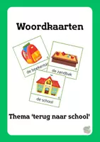 Voorbeeld - Woordkaarten - Naar school - Voorblad