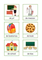 Voorbeeld - Woordkaarten - Naar school - Pagina 2