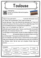 Vorschau - Unterrichtsreihen - Toulouse Lückentext mit Wortspeicher Hörverstehen und Suchsel - Seite 1