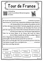 Vorschau - Unterrichtsreihen - Tour de France Lückentext mit Wortspeicher Hörverstehen und Suchsel - Seite 1