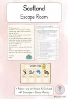 Vorschau - Stundenentwürfe - Escape Room Scotland | Englisch Grundschule | Nessie, Secret Code & Rätsel - Deckblatt