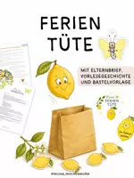 Vorschau - Mal- und Bastelvorlagen - Sommer in der Tüte - Erzähltüte für die Sommerferien (Ferientüte) - Deckblatt