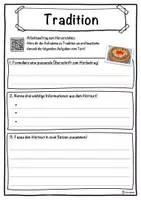 Vorschau - Unterrichtsreihen - Tradition Lückentext mit Wortspeicher Hörverstehen und Suchsel - Seite 3