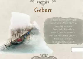 Vorschau - Präsentationen/Tafelbilder - Kamishibai _Das Leben von Antonio Lucio Vivaldi A3 - Seite 1