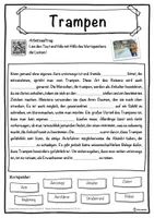 Vorschau - Unterrichtsreihen - Trampen Lückentext mit Wortspeicher Hörverstehen und Suchsel - Seite 1