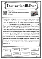 Vorschau - Unterrichtsreihen - Transatlantikliner Lückentext mit Wortspeicher Hörverstehen und Suchsel - Seite 1