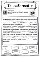 Vorschau - Unterrichtsreihen - Transformator Lückentext mit Wortspeicher Hörverstehen und Suchsel - Seite 1