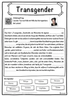 Vorschau - Unterrichtsreihen - Transgender Lückentext mit Wortspeicher Hörverstehen und Suchsel - Seite 1