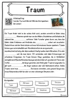 Vorschau - Unterrichtsreihen - Traum Lückentext mit Wortspeicher Hörverstehen und Suchsel - Seite 1