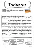 Vorschau - Unterrichtsreihen - Trockenzeit Lückentext mit Wortspeicher Hörverstehen und Suchsel - Seite 1