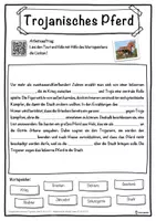 Vorschau - Unterrichtsreihen - Trojanisches Pferd Lückentext mit Wortspeicher Hörverstehen und Suchsel - Seite 1