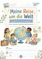 Vorschau - Arbeitsblätter - Reise um die Welt – Leseheft für die Grundschule | 24 Seiten mit Lesetexten, Wortschatz-Rätseln, Challenge & Urkunde - Seite 1