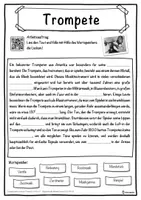 Vorschau - Unterrichtsreihen - Trompete Lückentext mit Wortspeicher Hörverstehen und Suchsel - Seite 1