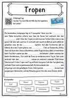 Vorschau - Unterrichtsreihen - Tropen Lückentext mit Wortspeicher Hörverstehen und Suchsel - Seite 1
