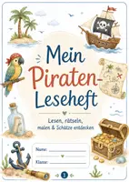 Vorschau - Arbeitsblätter - Piraten-Leseheft für die Grundschule | 24 liebevoll gestaltete Seiten mit Lesetexten, Aufgaben, Rätseln, Challenge & Urkunde - Seite 1