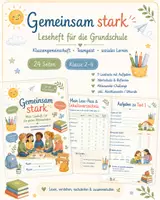 Vorschau - Arbeitsblätter - Gemeinsam stark – Leseheft für die Grundschule | 24 Seiten zu Klassengemeinschaft, Teamgeist & sozialem Lernen - Deckblatt