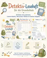 Vorschau - Arbeitsblätter - Detektiv-Leseheft für die Grundschule | 24 Seiten mit Lesekrimis, Leseverständnis, Wortschatz-Rätseln & kreativen Aufgaben - Deckblatt
