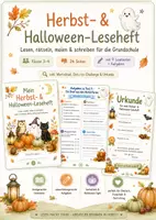 Vorschau - Arbeitsblätter - Herbst- & Halloween-Leseheft für die Grundschule | 24 Seiten mit Lesetexten, Aufgaben, Worträtseln, Challenge & Urkunde - Seite 1