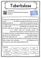 Vorschau - Unterrichtsreihen - Tuberkulose Lückentext mit Wortspeicher Hörverstehen und Suchsel - Seite 1