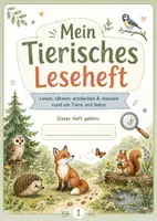 Vorschau - Arbeitsblätter - Tierisches Leseheft für die Grundschule | 24 Seiten mit Lesetexten, Aufgaben, Rätseln, Forscherseite & Urkunde - Seite 1