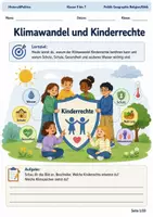 Vorschau - Arbeitsblätter - Klimawandel und Kinderrechte Arbeitsblatt Klasse 5 bis 7 - Deckblatt