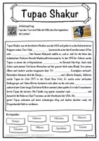 Vorschau - Unterrichtsreihen - Tupac Shakur Lückentext mit Wortspeicher Hörverstehen und Suchsel - Seite 1