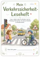 Vorschau - Arbeitsblätter - Verkehrssicherheit-Leseheft für die Grundschule | 24 Seiten mit Lesetexten, Aufgaben, Rätseln & Urkunde zum sicheren Schulweg - Seite 1