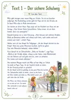 Vorschau - Arbeitsblätter - Verkehrssicherheit-Leseheft für die Grundschule | 24 Seiten mit Lesetexten, Aufgaben, Rätseln & Urkunde zum sicheren Schulweg - Seite 3