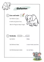 Vorschau - Arbeitsblätter - Leseverstehen zum Thema Elefanten Klasse 1-4 - Seite 3