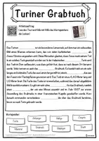 Vorschau - Unterrichtsreihen - Turiner Grabtuch Lückentext mit Wortspeicher Hörverstehen und Suchsel - Seite 1