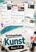 Vorschau - Unterrichtsreihen - Vertretungsstunden Kunst - Klasse 11-12 - 10 Arbeitsblätter - Deckblatt