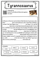 Vorschau - Unterrichtsreihen - Tyrannosaurus Lückentext mit Wortspeicher Hörverstehen und Suchsel - Seite 1