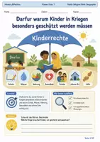Vorschau - Arbeitsblätter - Darfur Kinderrechte im Krieg Arbeitsblatt Klasse 5 bis 7 - Deckblatt